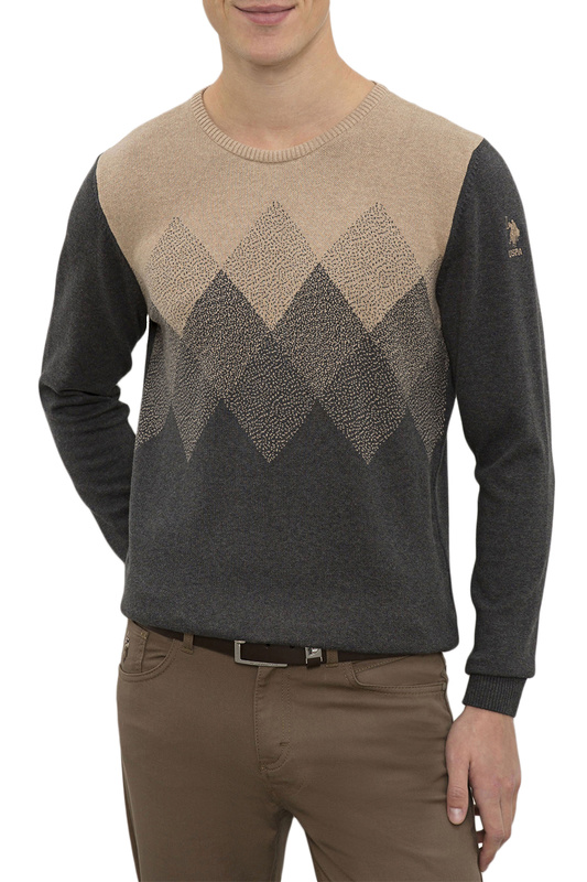 

Джемпер мужской G081SZ0TK0FLY U.S. POLO Assn. серый 46 RU, G081SZ0TK0FLY