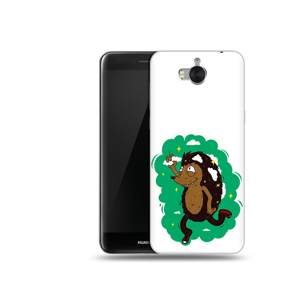 

Чехол MyPads Tocco для Huawei Y5 Ежик в облаках (PT91582.58.77), Прозрачный, Tocco