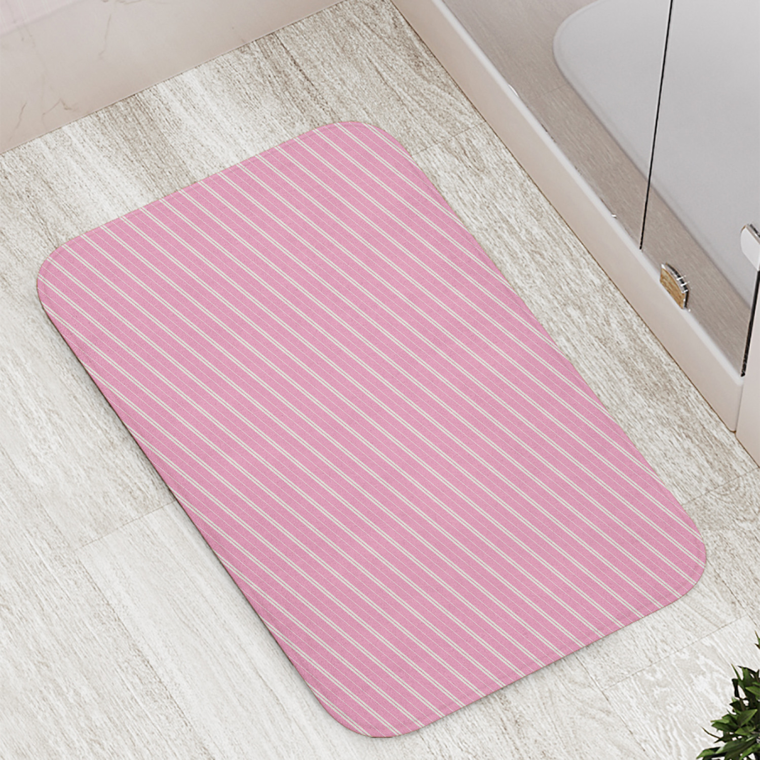 

Коврик противоскользящий JoyArty "Полосатая диагональ" для ванной, сауны, бассейна,77х52см, Полосатая диагональ