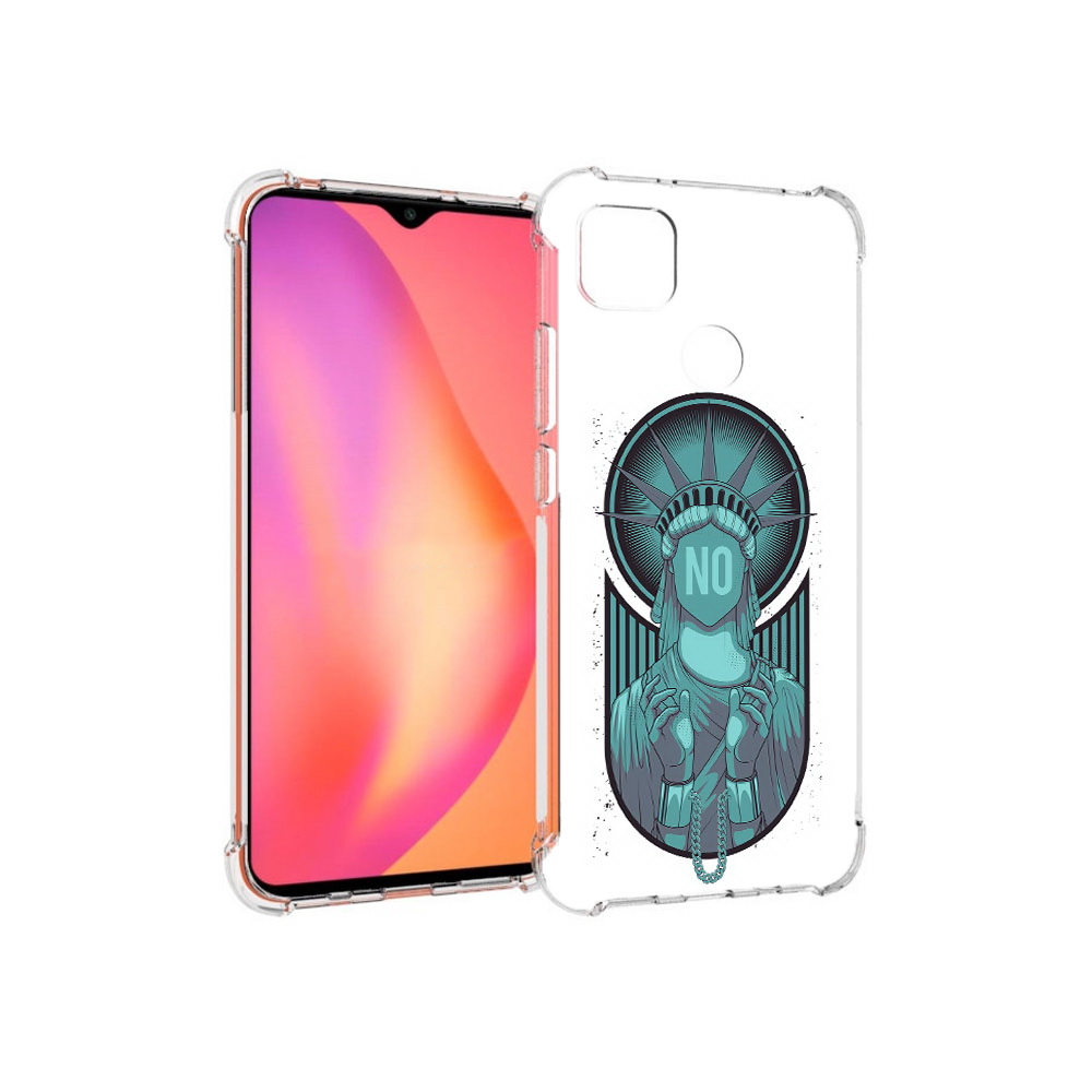 

Чехол MyPads Tocco для Xiaomi Redmi 9C статуя свободы зеленый (PT152115.265.623), Прозрачный, Tocco