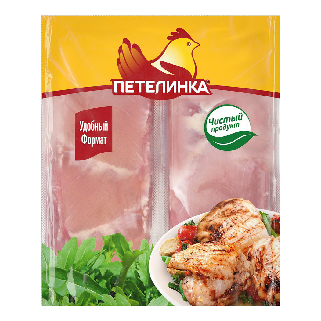 Бедро цыпленка-бройлера филе Петелинка охлажденное +-1,3 кг