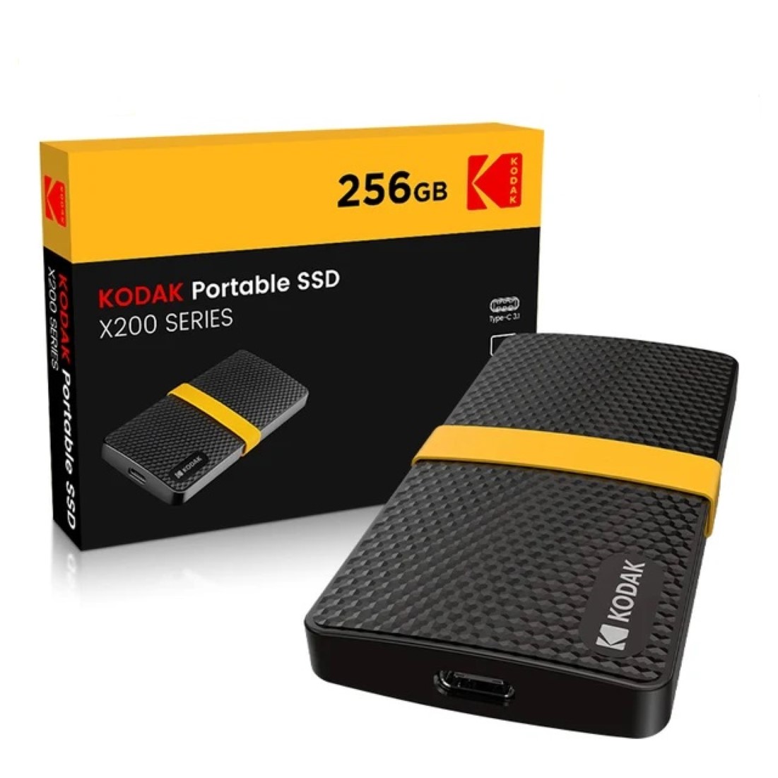

Внешний SSD диск Kodak X200 256 ГБ (14811106), Черный, X200