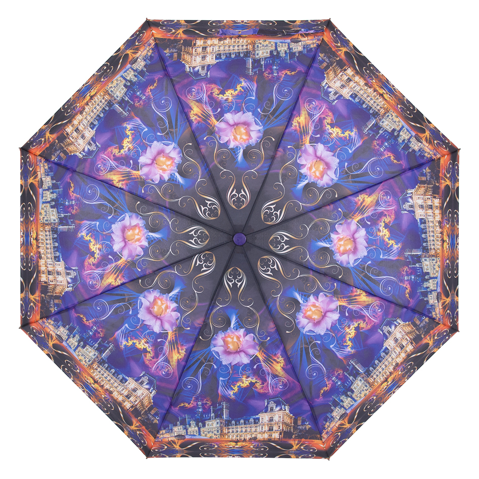 фото Зонт складной женский автоматический raindrops rd05395 фиолетовый/розовый