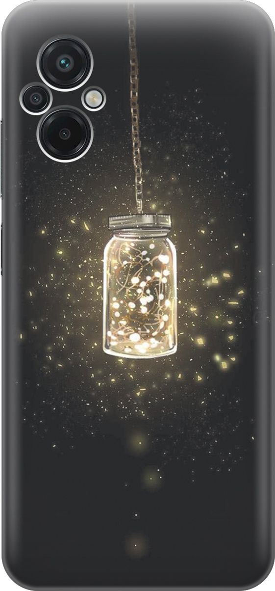 

Силиконовый чехол на Xiaomi Poco M5 "Ночной светильник", Желтый;черный, 15143