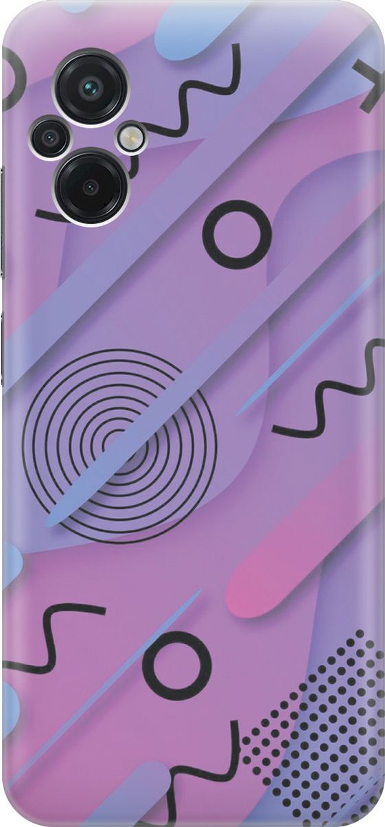 

Силиконовый чехол на Xiaomi Poco M5 "Сиреневый супрематизм", Голубой;розовый, 15132