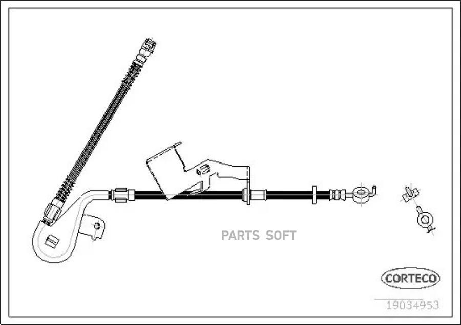 

Шланг Тормозной CORTECO 19034953