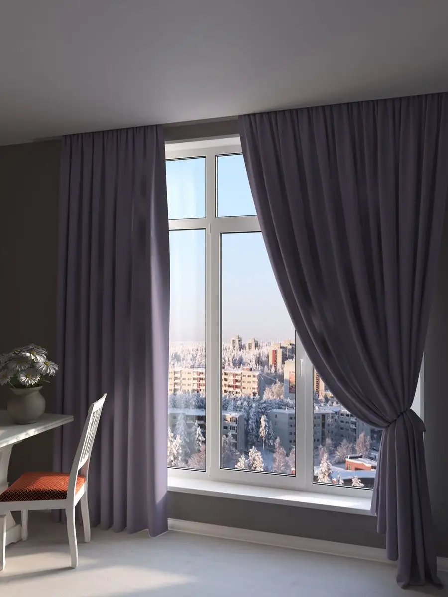 

Комплект штор NovaTulle канвас лавандовый 150х250, шканвас1