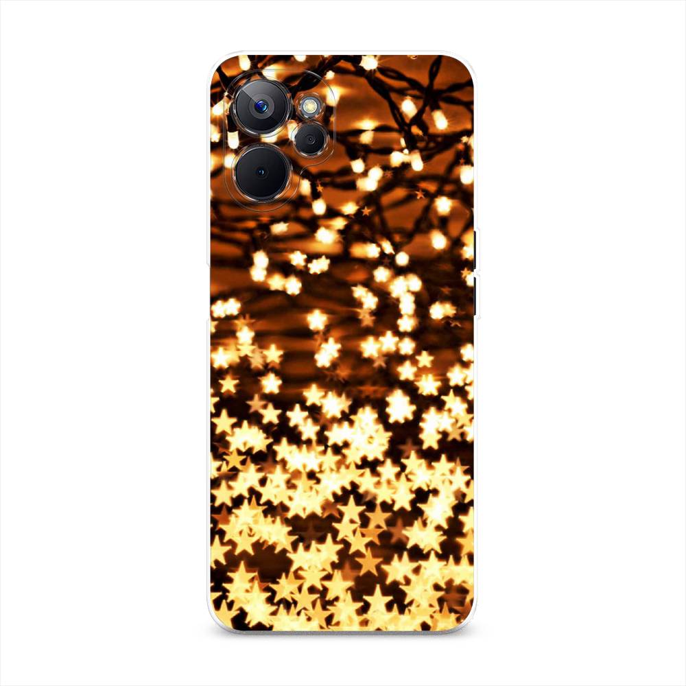 

Чехол на Realme 9i 5G "Новогодняя гирлянда", Золотистый, 2514050-5