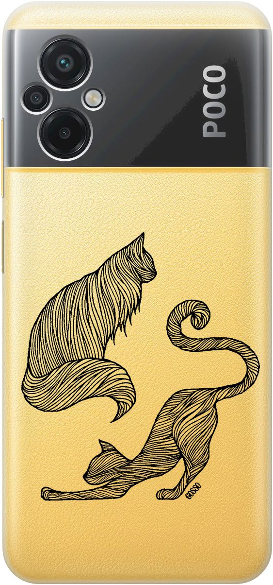 

Силиконовый чехол на Xiaomi Poco M5 "Lazy Cats" прозрачный, Прозрачный;серый, 15148