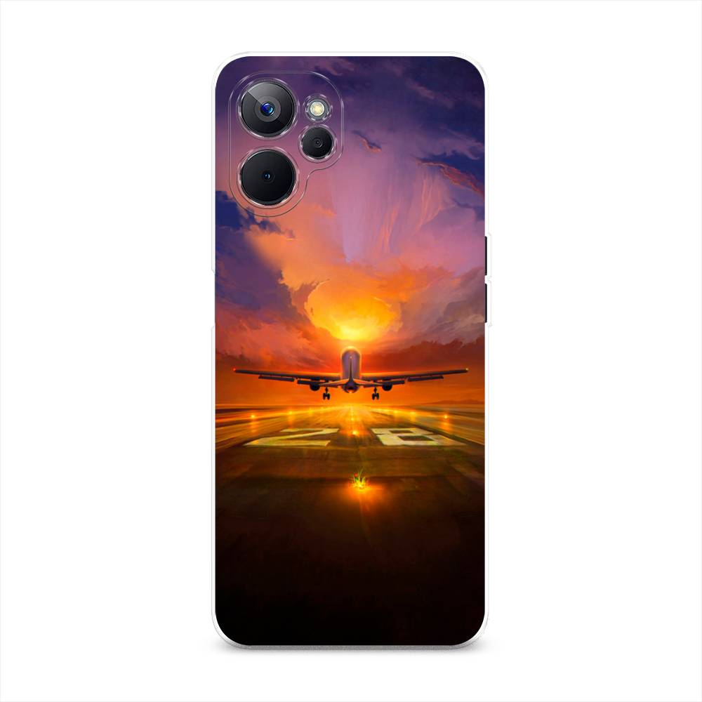 

Чехол на Realme 9i 5G "Самолет на посадке", Оранжевый;синий, 2514050-6