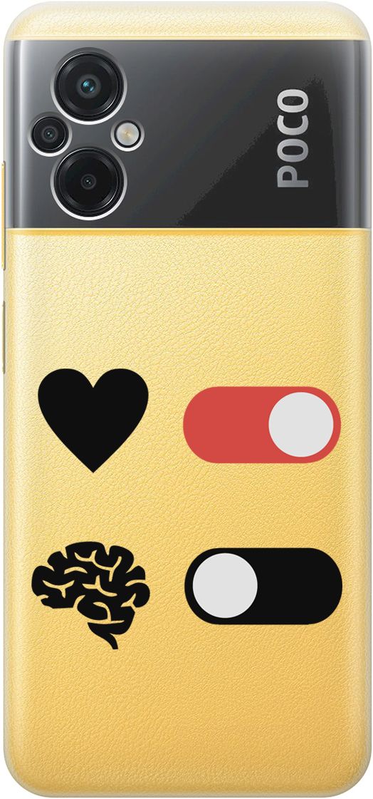 

Силиконовый чехол на Xiaomi Poco M5 "Brain Off" прозрачный, Прозрачный;белый, 15149