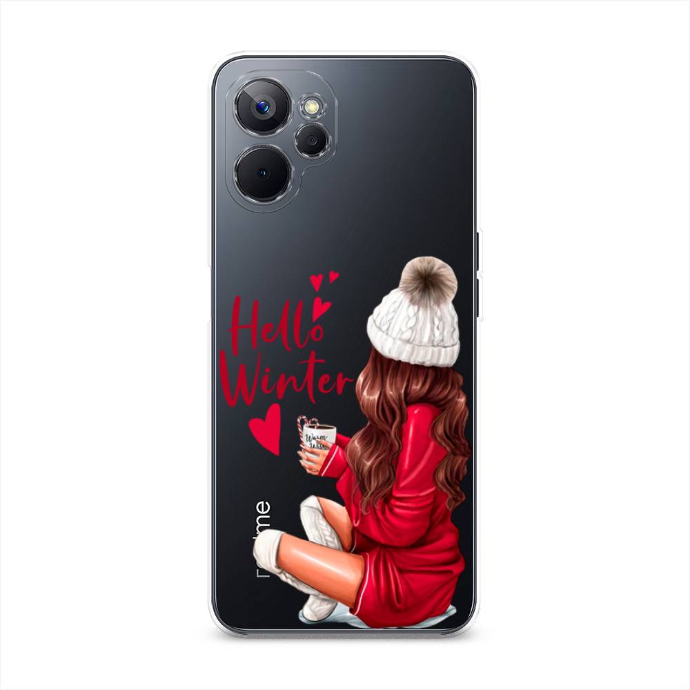 

Чехол на Realme 9i 5G "Hello winter", Красный;белый;коричневый, 2514050-5