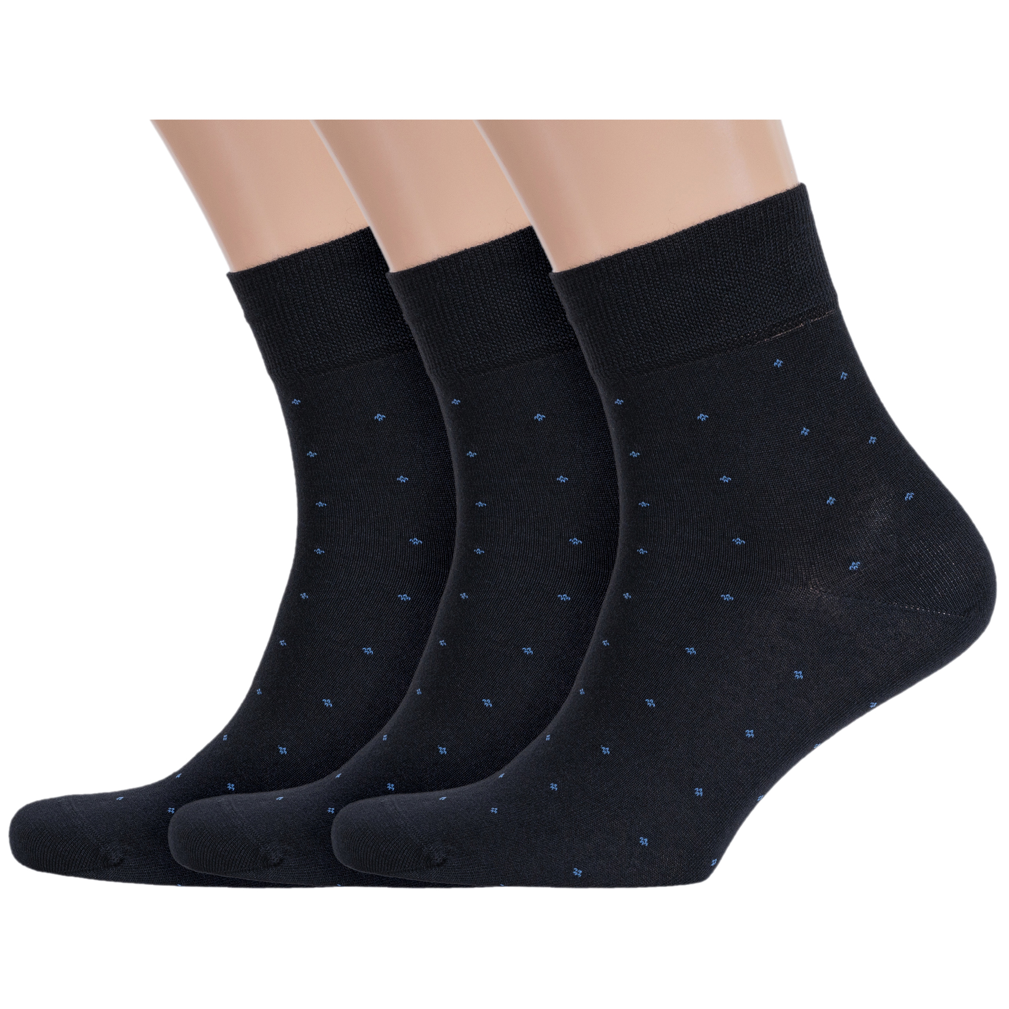 

Комплект носков мужских Rusocks 3-М3-14785 черных; синих 25, Черный;синий, 3-М3-14785