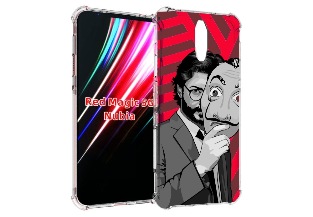 

Чехол MyPads Профессор-бумажый-дом для ZTE Nubia Red Magic 1 5G, Прозрачный, Tocco