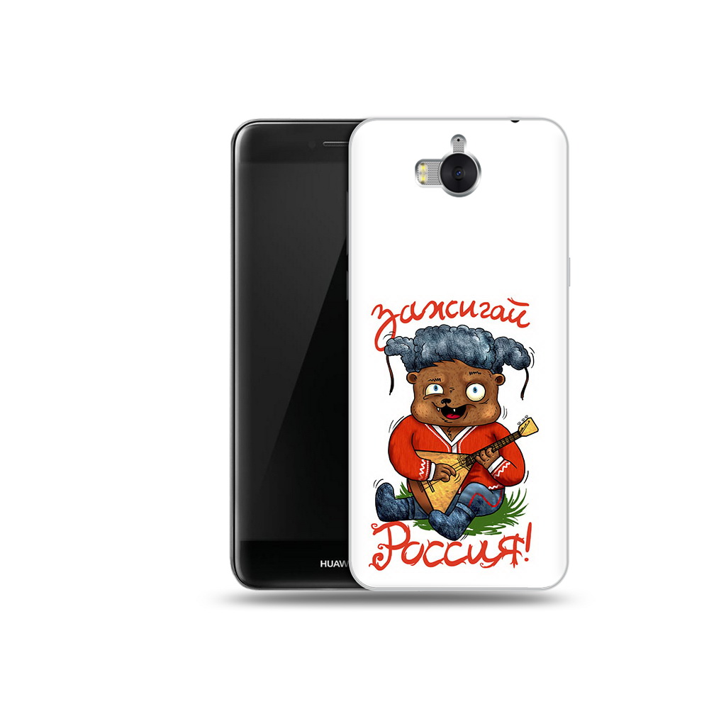 

Чехол MyPads Tocco для Huawei Y5 Зажигай Россия (PT91582.58.82), Прозрачный, Tocco