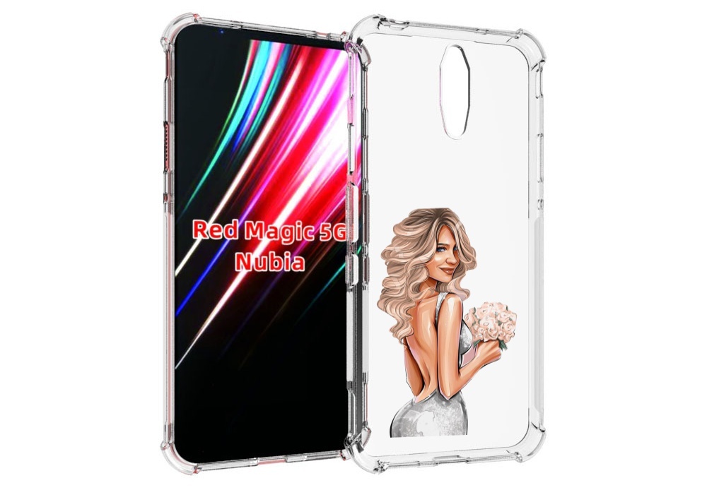 

Чехол MyPads Роскошное-платье женский для ZTE Nubia Red Magic 1 5G, Прозрачный, Tocco
