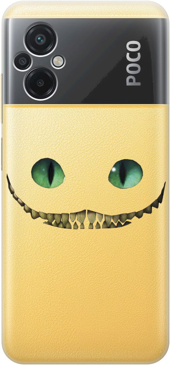 

Силиконовый чехол на Xiaomi Poco M5 "Cheshire Cat" прозрачный, Прозрачный;белый, 15150