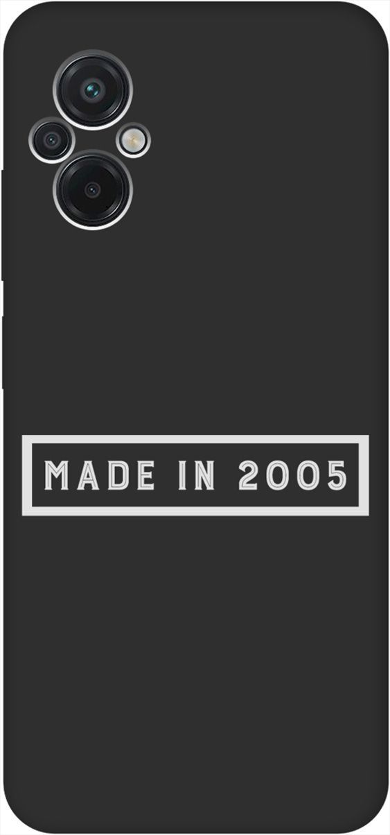 

Матовый чехол на Xiaomi Poco M5 "2005 W" черный, Черный;белый, 15152