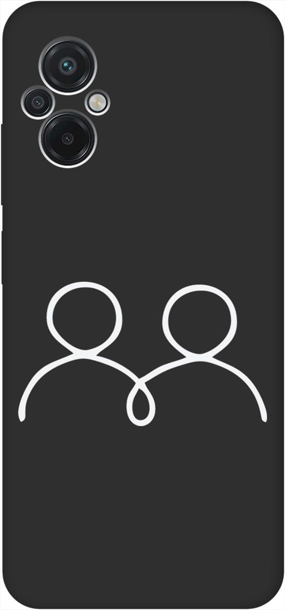 

Матовый чехол на Xiaomi Poco M5 "Couple Lines W" черный, Черный;белый, 15152