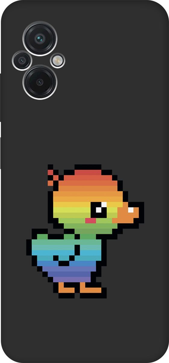 

Матовый чехол на Poco M5 "Pixel Duck" черный, Черный;желтый, 15152
