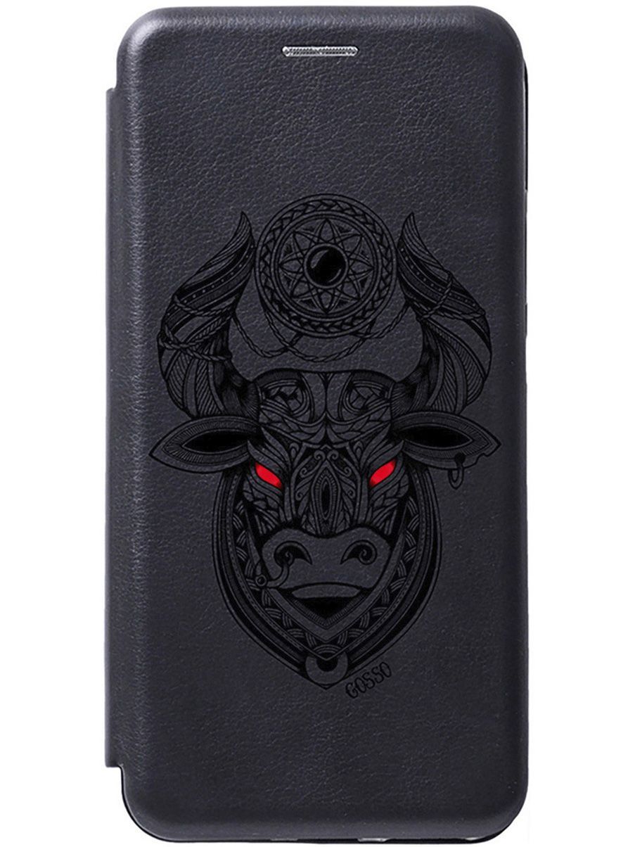 

Чехол-книжка на Xiaomi Poco M5 "Grand Bull" черный, Черный;красный, 15154