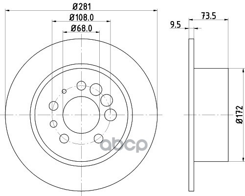 

Тормозной диск HELLA PAGID/BEHR 8DD355100891