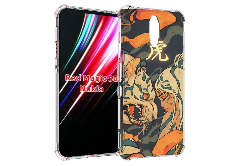 

Чехол MyPads Тигр и девушка друзья для ZTE Nubia Red Magic 1 5G, Прозрачный, Tocco