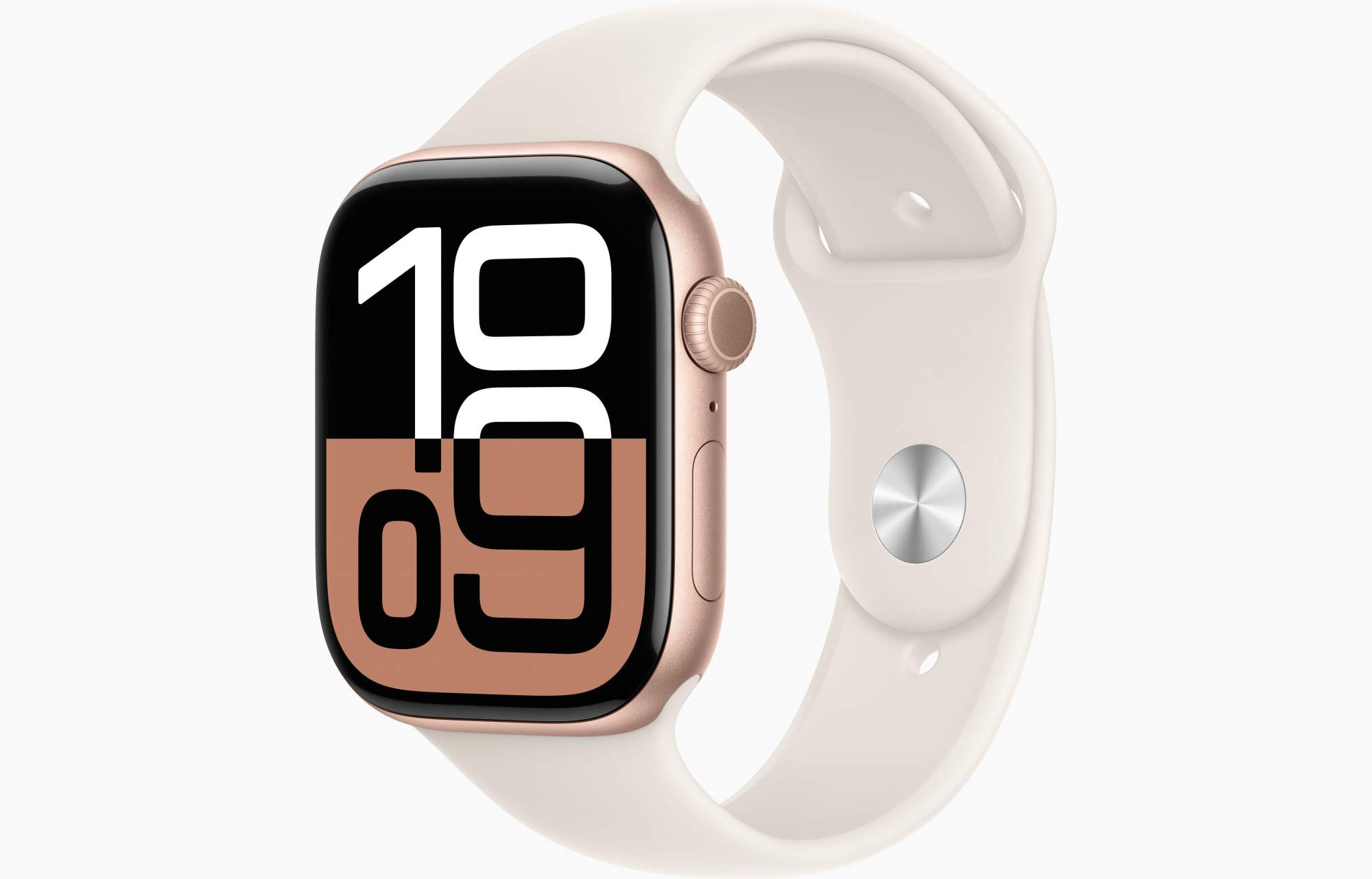 

Часы Apple Watch Series 10 Aluminium Rose Gold 46mm GPS Sport Band Starlight M/L, Watch Series 10