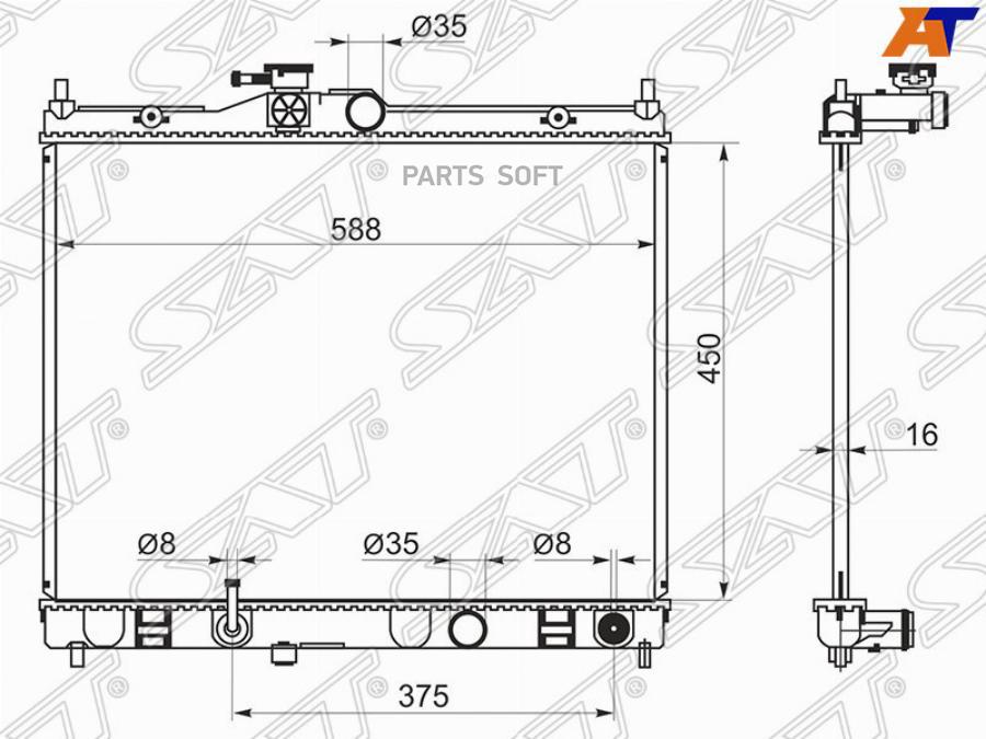 

SAT NS00200 Радиатор NISSAN NV200 09- 1шт