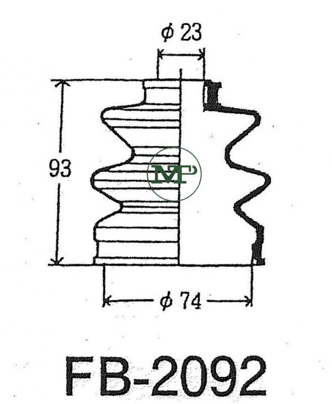 MTP Пыльник ШРУС FB2092/72-424