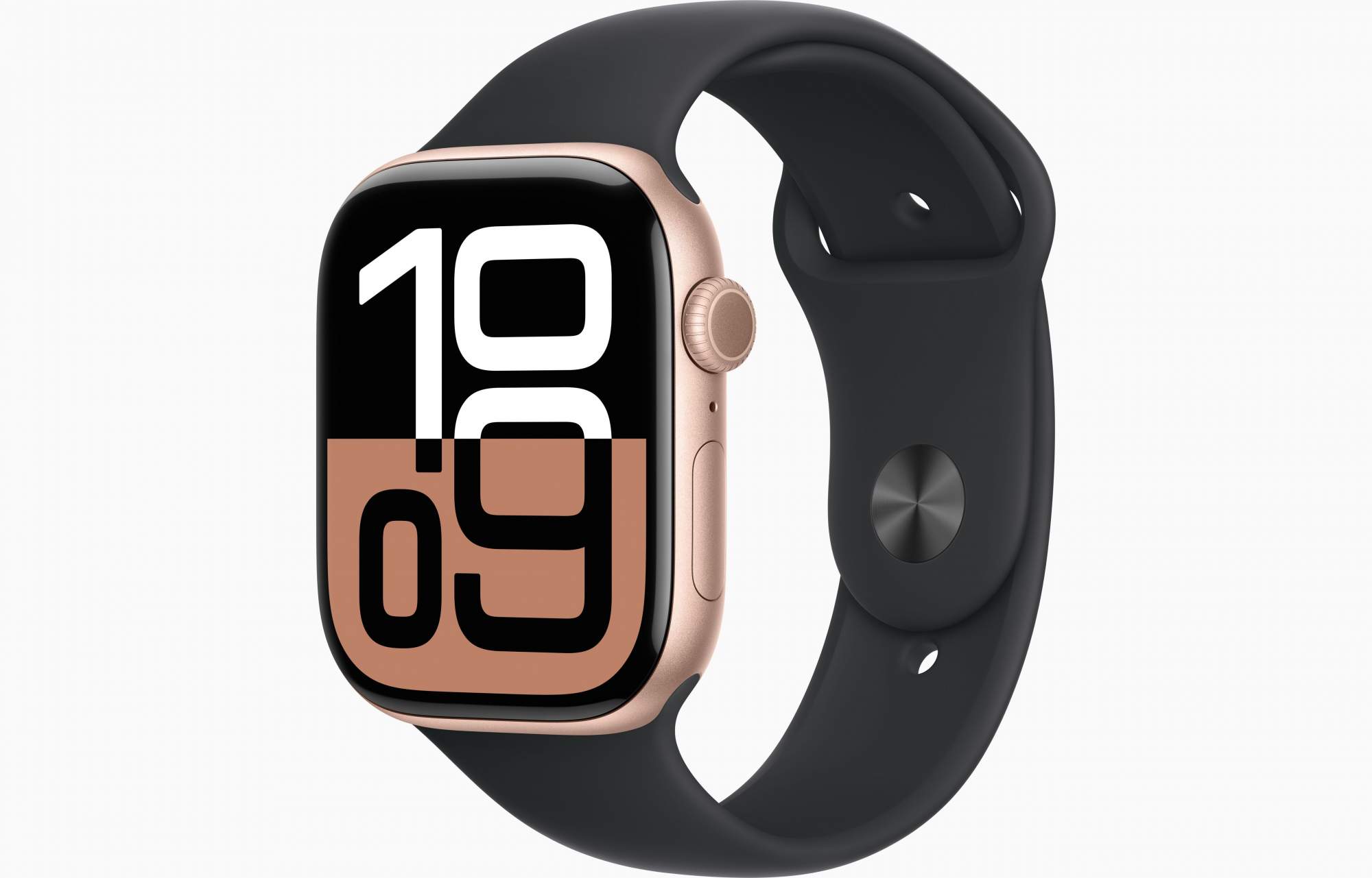 

Часы Apple Watch Series 10 Aluminium Rose Gold 46mm GPS Sport Band Black M/L, Watch Series 10