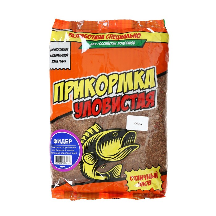 фото Прикормка уловистая, фидер лещ-плотва-карась, орех, 800г nobrand