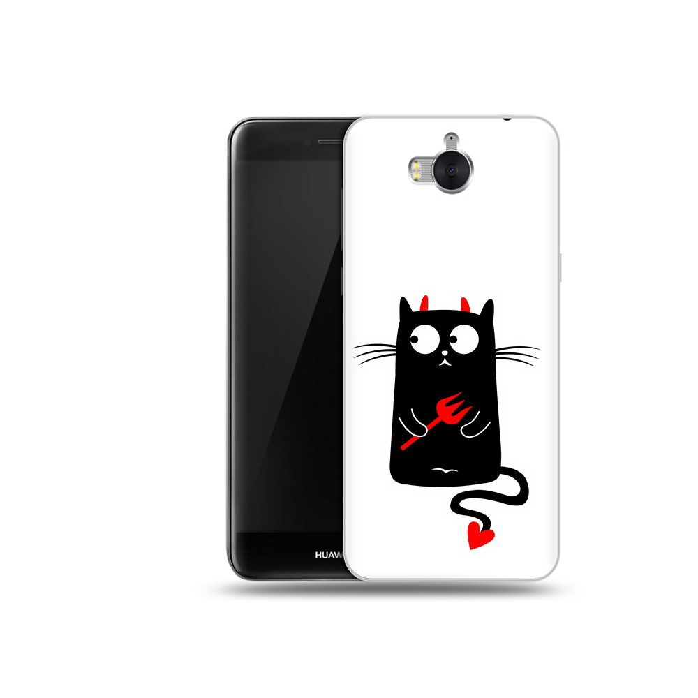 

Чехол MyPads Tocco для Huawei Y5 Кот демон (PT91582.58.97), Прозрачный, Tocco
