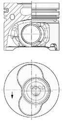 

Поршень KOLBENSCHMIDT 41092600 Dm.81X2.5X2X3 Std