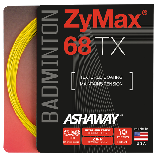 Струны для бадминтонной ракетки Ashaway Zymax TX 68 10 м, yellow
