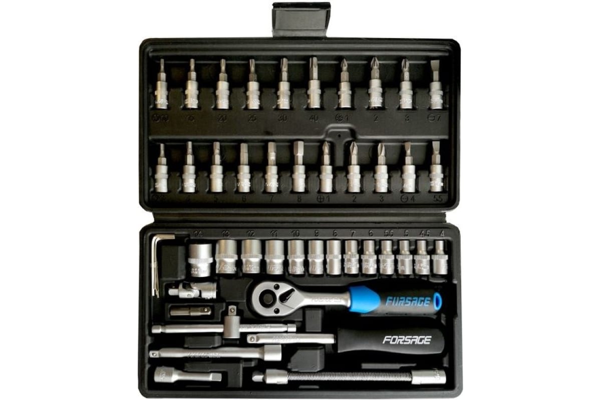 

Набор Инструментов Не Поставляется 46 Пр: 1/4 Inch, 6 Гр, 4-14 Мм FORSAGE F24625