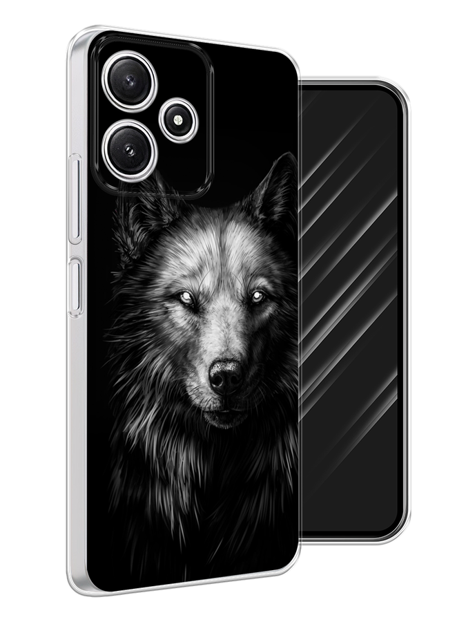 

Чехол Awog на Xiaomi Redmi 12 5G "Волк черно белый", Серый;бежевый;белый, 319750-1