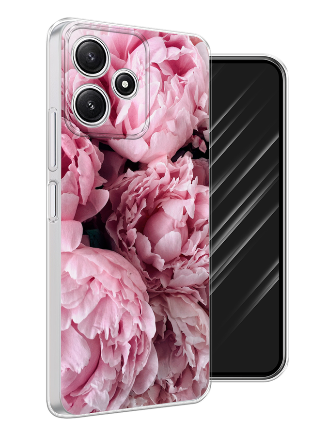

Чехол Awog на Xiaomi Redmi 12 5G "Нежные пионы", Розовый;черный;белый, 319750-1