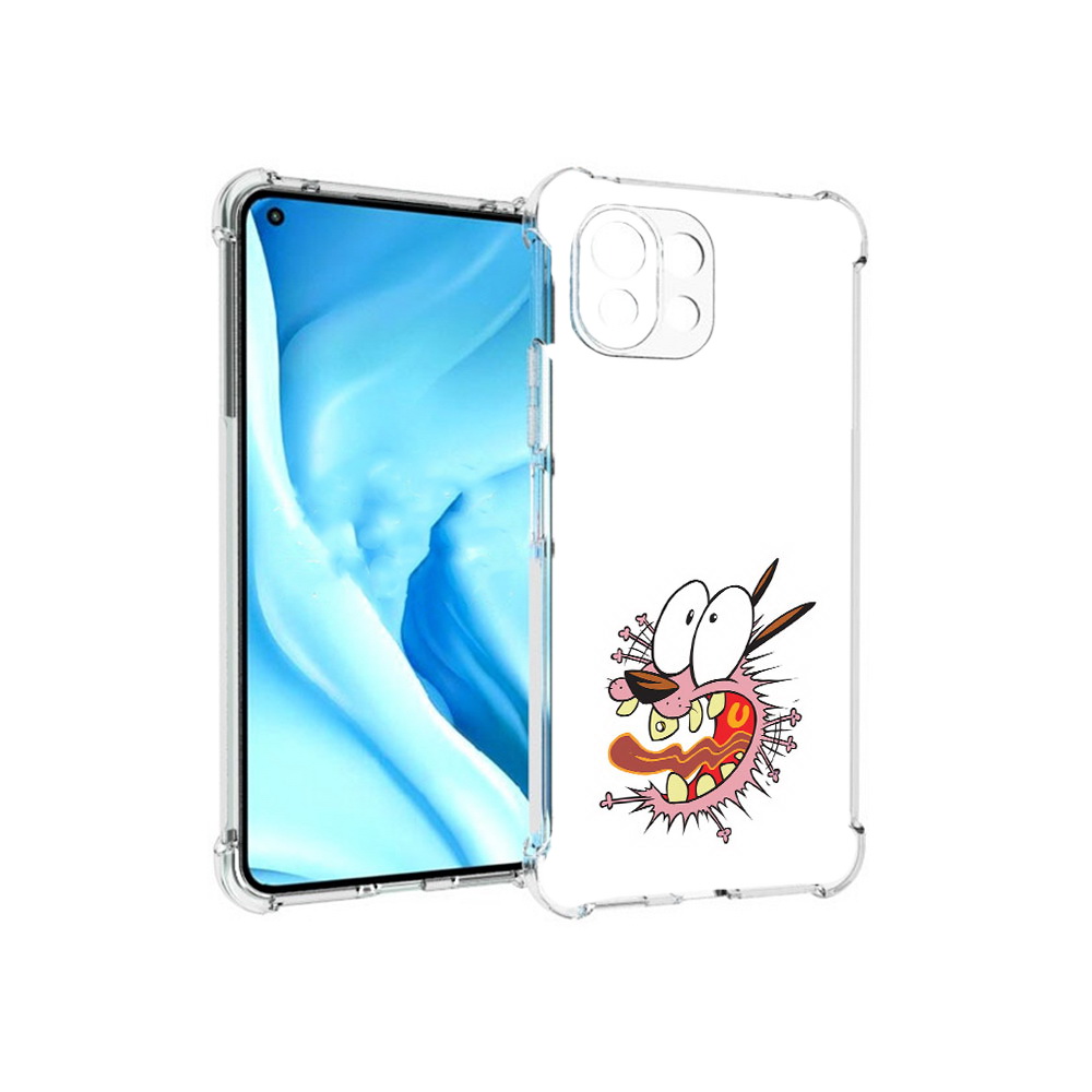 

Чехол MyPads Tocco для Xiaomi Mi 11 Lite испуганный бобик (PT159462.256.381), Прозрачный, Tocco