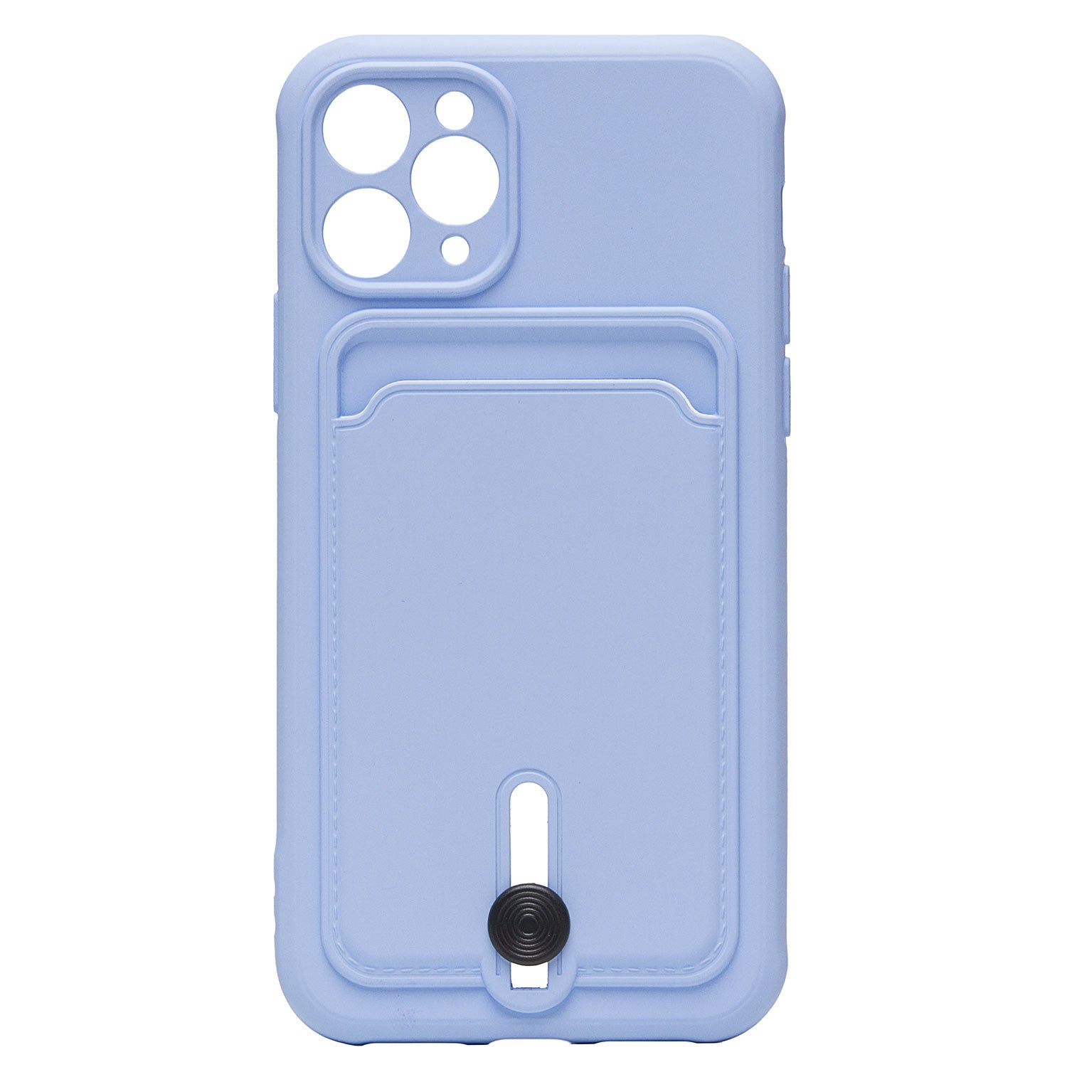 Чехол iPhone 11 Pro силиконовый с картхолдером №4 <светло-фиолетовый>