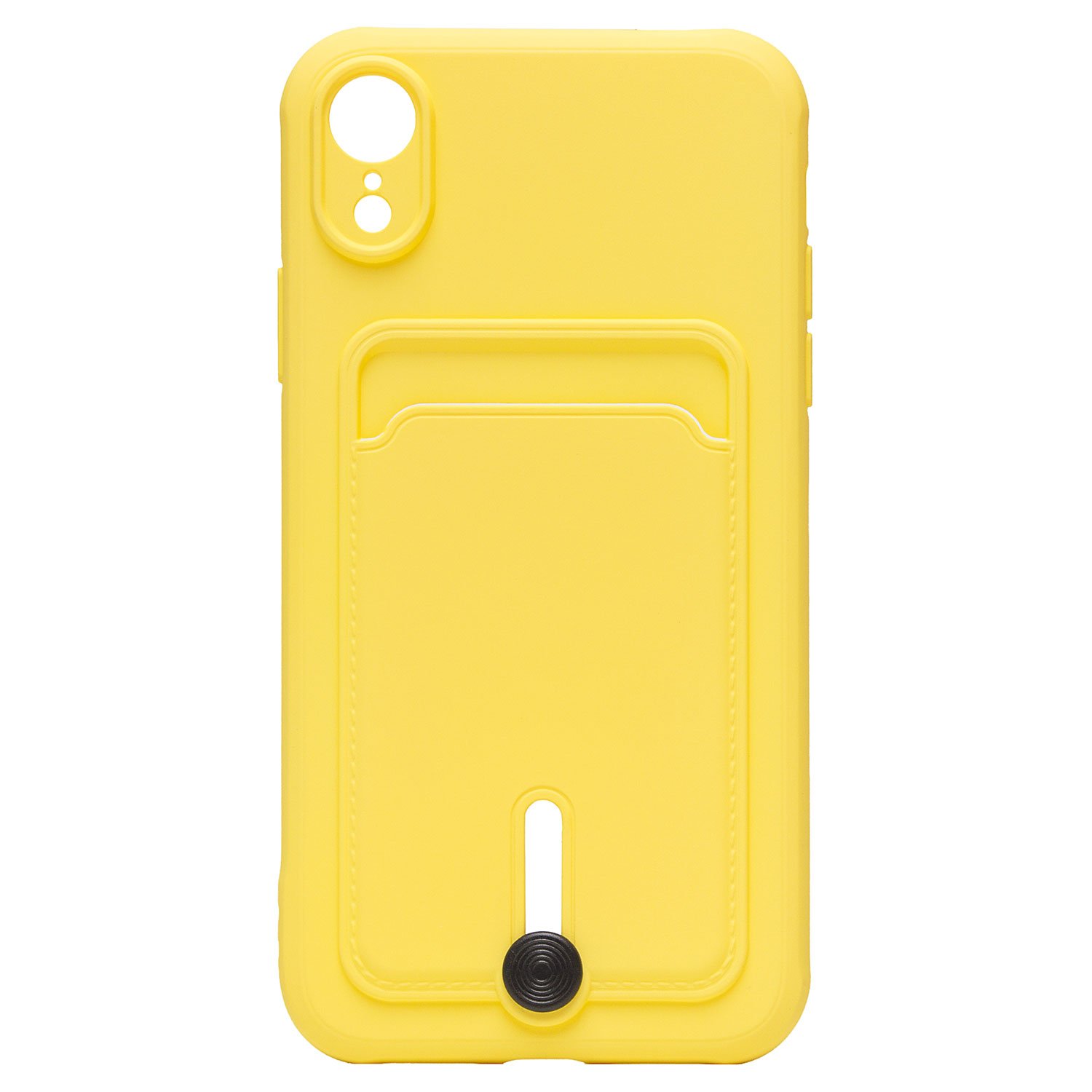 

Чехол iPhone XR силиконовый с картхолдером №4 <желтый>, iPhone XR