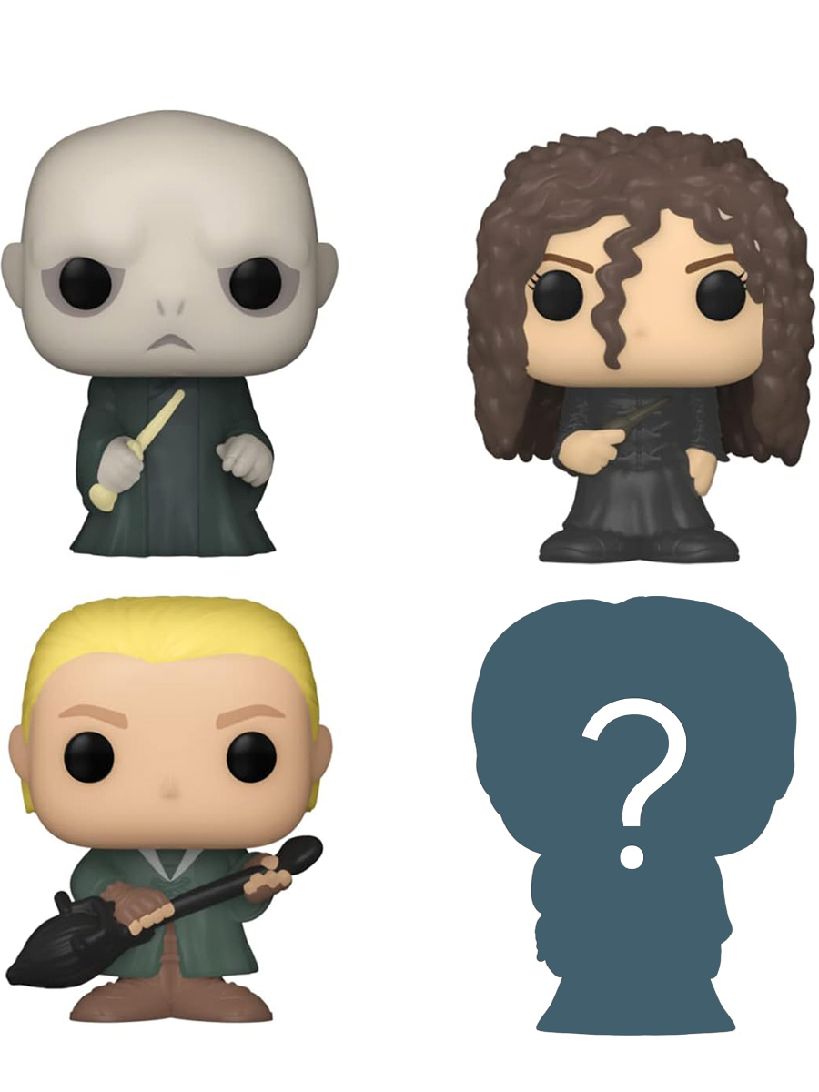

Фигурки Funko Bitty POP! Гарри Поттер 4 в 1 Волан де Морт Драко Беллатриса + сюрприз, Bitty POP!