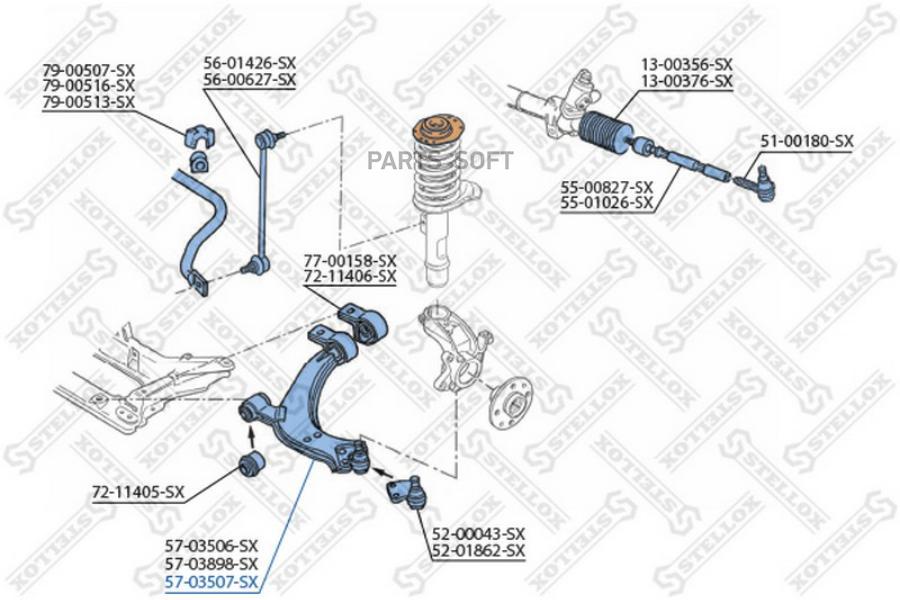 

Рычаг подвески Stellox 5703507SX