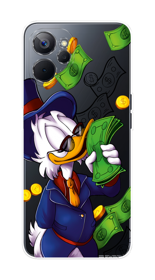 

Чехол на Realme 9i 5G "Scrooge McDuck with Money", Синий;зеленый;белый, 2514050-6