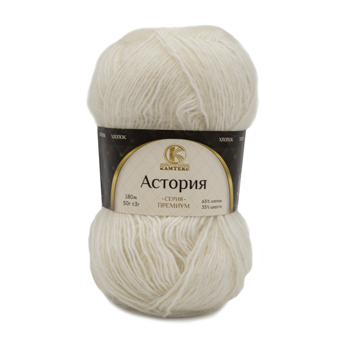 

Пряжа Камтекс Астория 50 г, 180 м (хлопок, шерсть) (205 белый), 5 мотков, Астория