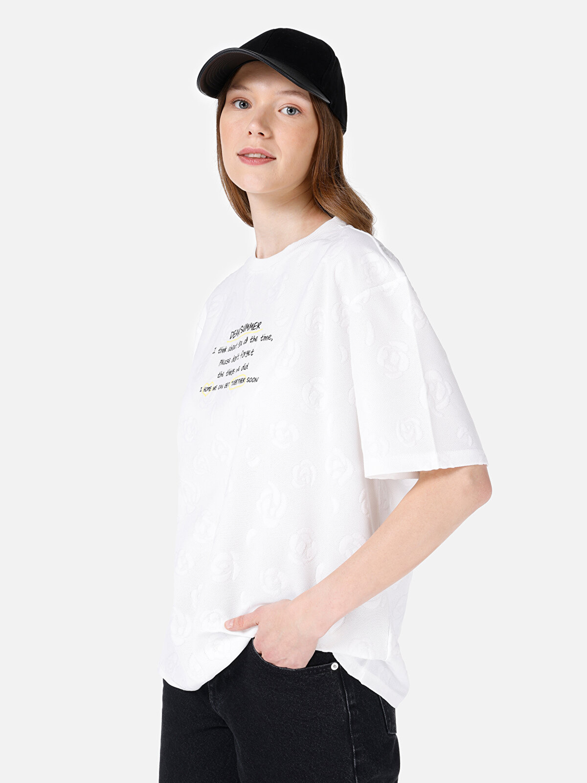 

Футболка женская Colin's CL1068434 белая XS, Белый, CL1068434