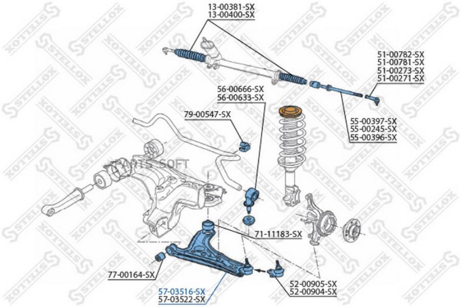 

Рычаг подвески Stellox 5703516SX