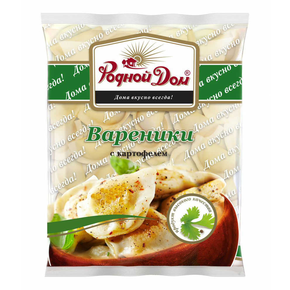 

Вареники Родной дом с картофелем замороженные 900 г
