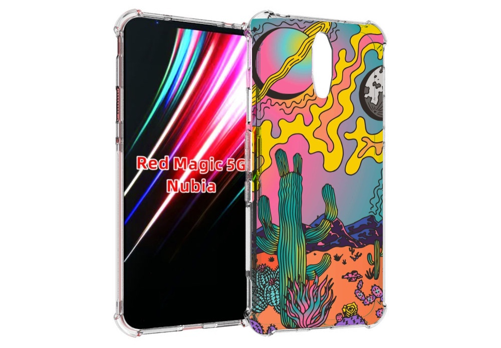 

Чехол MyPads акварельные рисунки для ZTE Nubia Red Magic 1 5G, Прозрачный, Tocco