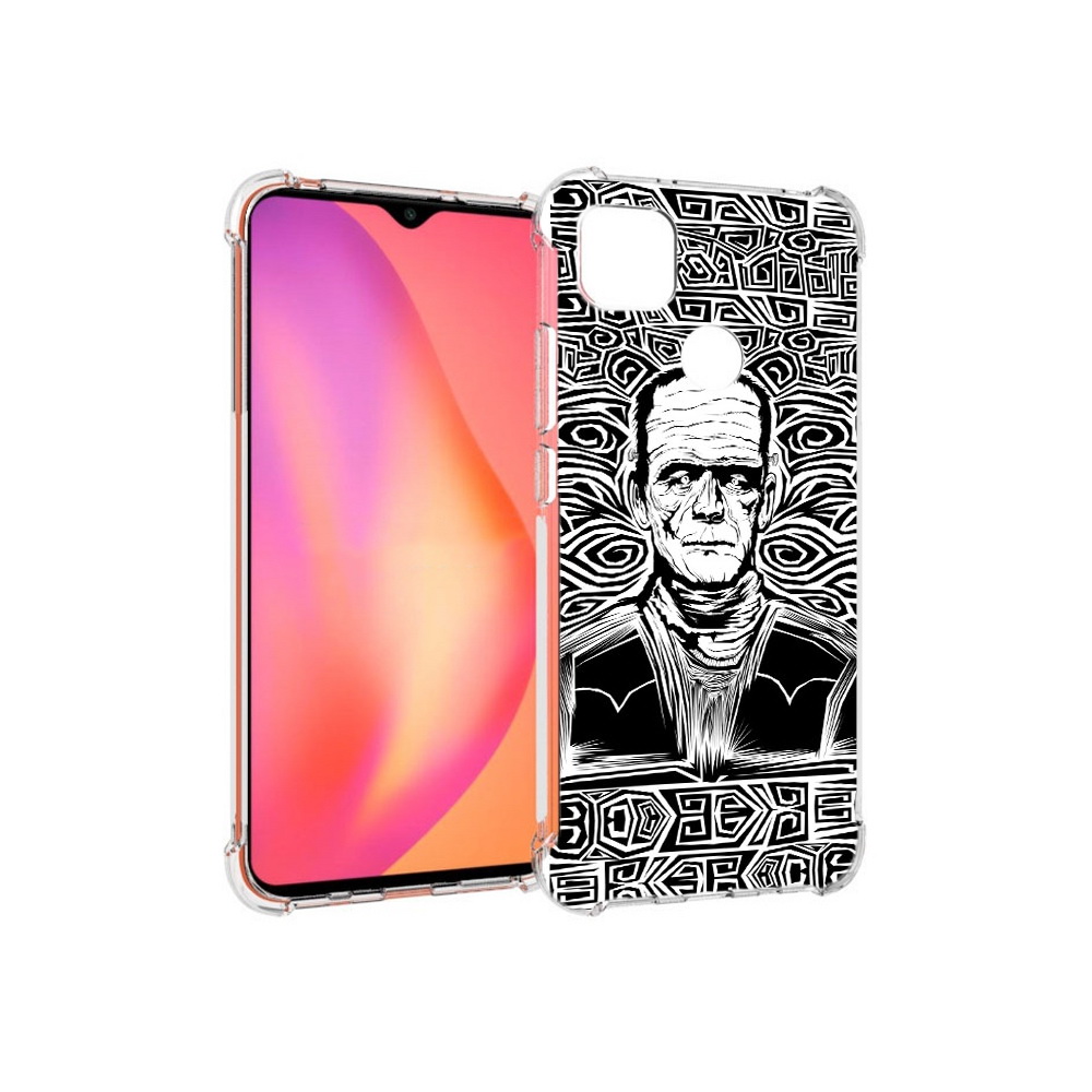 Чехол MyPads Tocco для Xiaomi Redmi 9C франкенштейн черно белый (PT152115.265.661)